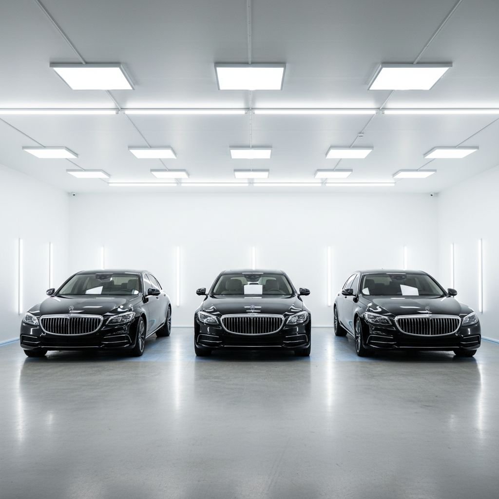 Un tableau comparatif simple des trois types de films (teinté, métallisé, céramique) évaluant la protection thermique, la filtration UV, l