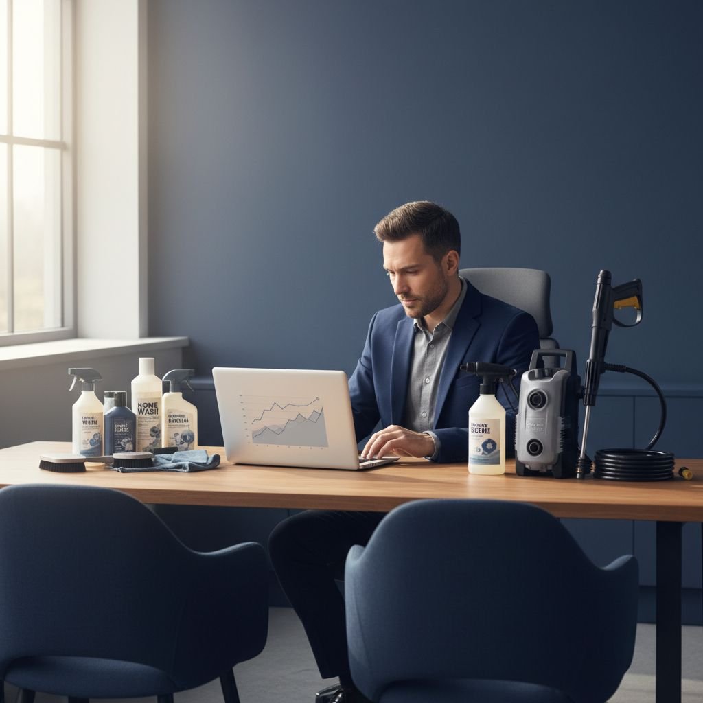 Tableau comparatif montrant les coûts initiaux et la rentabilité à long terme du matériel de nettoyage auto amateur vs professionnel.