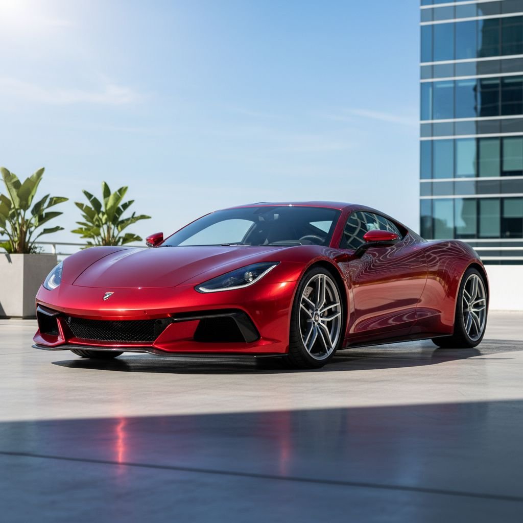 Une voiture sportive recouverte d