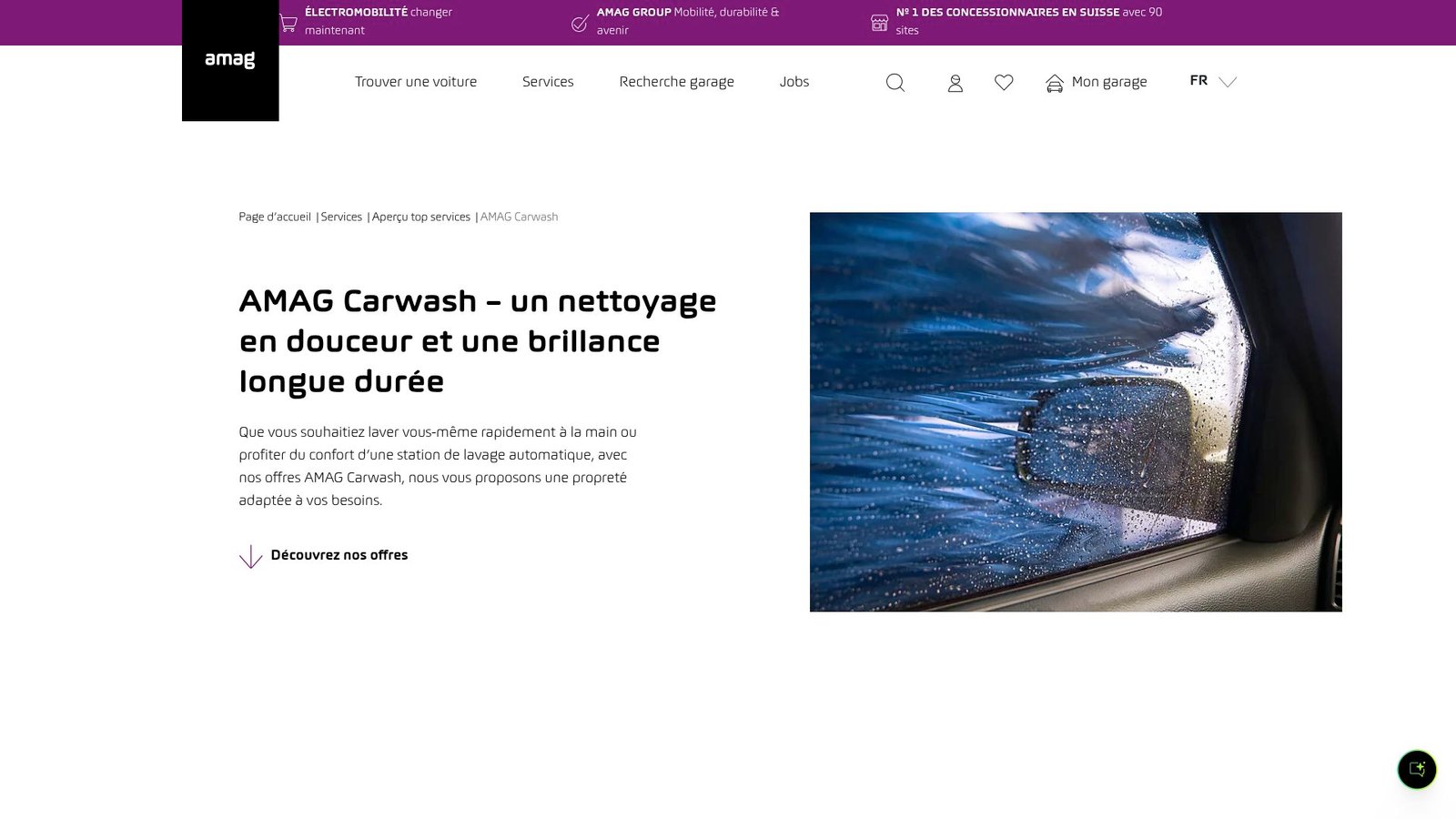 Screenshot de la page d