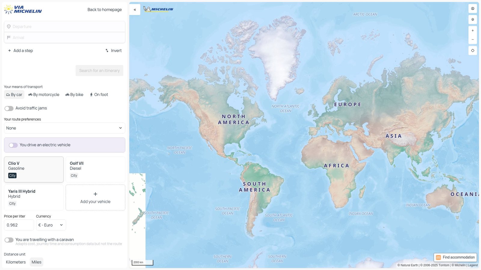 Screenshot of ViaMichelin itinerary calculation from Lausanne to Turin showing checks map and duration