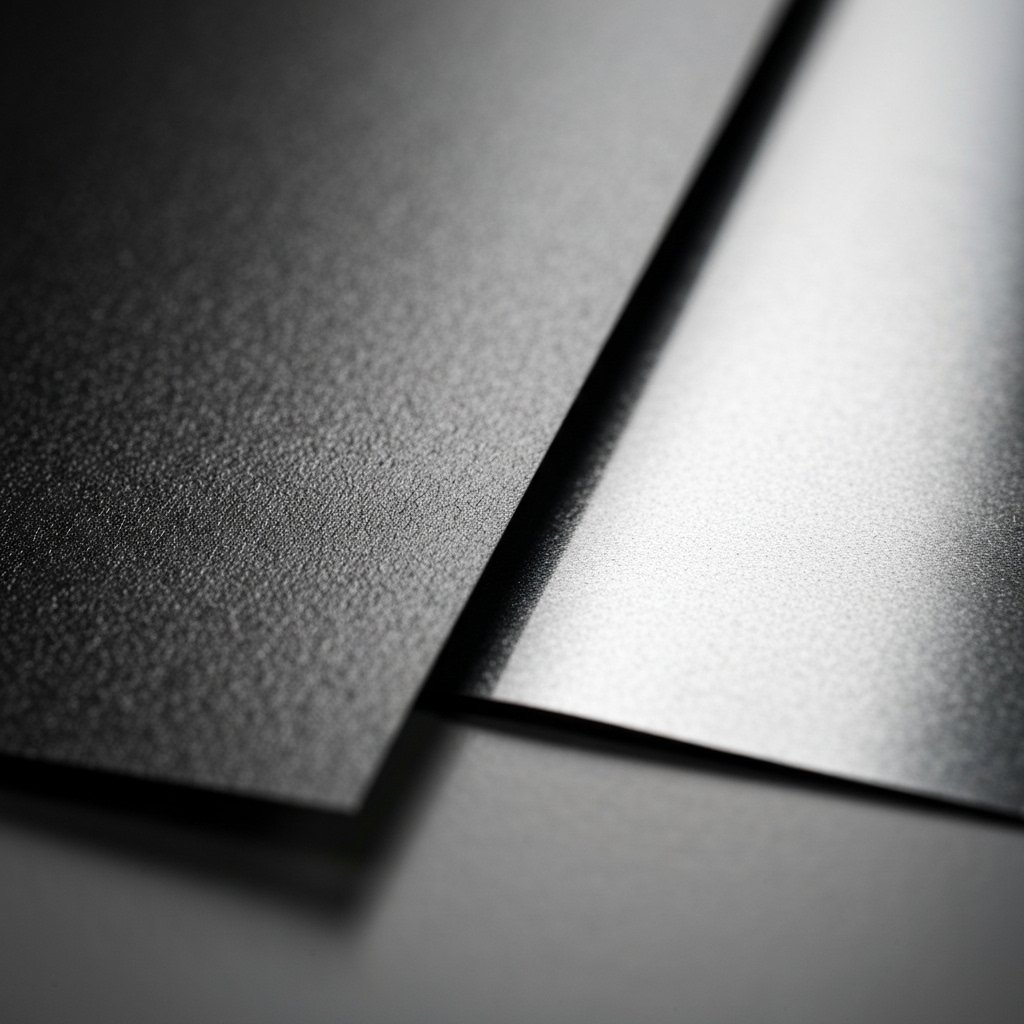 Close up comparison of ceramic tint material versus metallic tint listing benefits