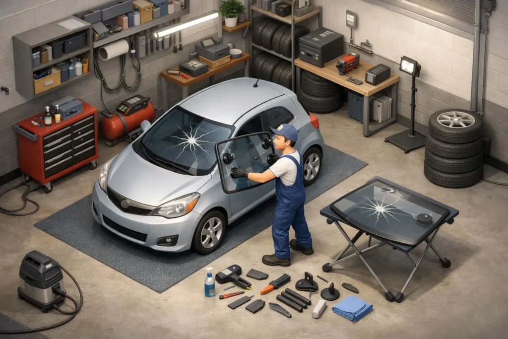 Garage spécialisé pare brise Lausanne: réparation rapide et professionnelle du pare-brise.