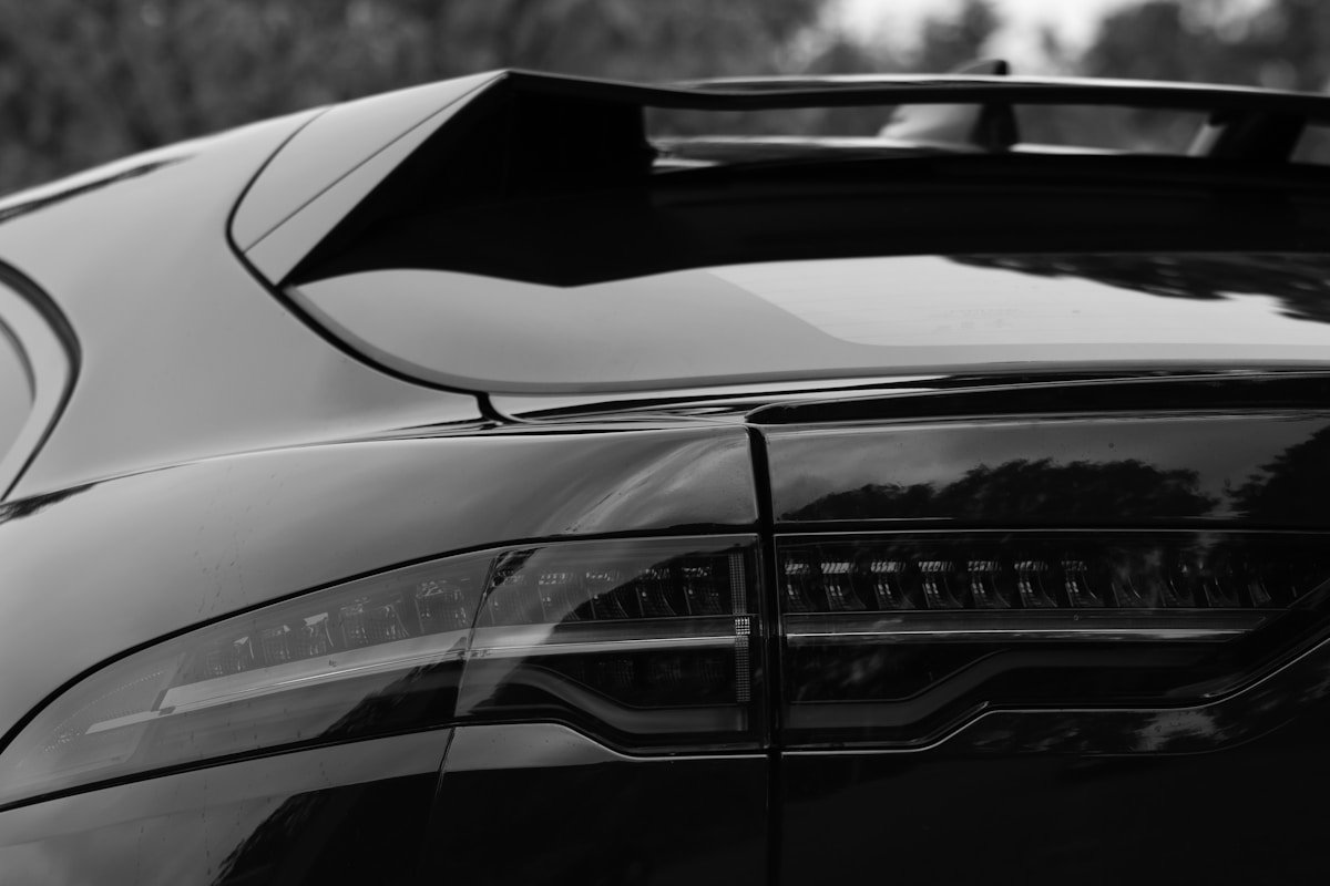 greyscale photo of coupe