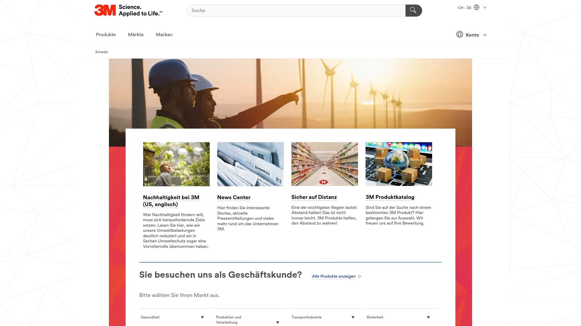 Workers inspecting wind turbines at a renewable energy site.